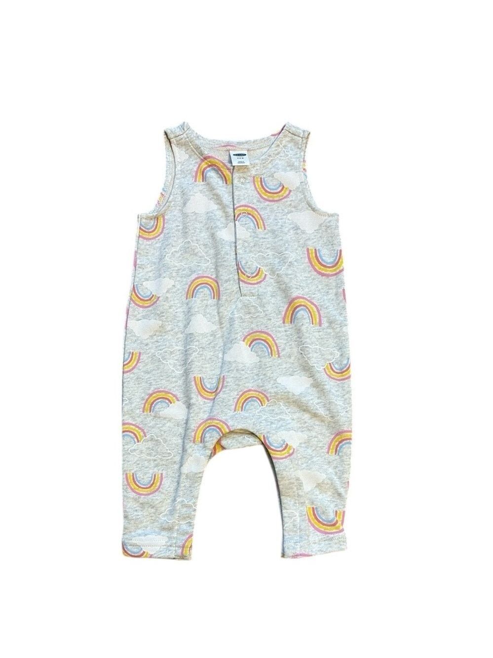 Old Navy Romper Sleeveless Rainbow Gray Size 3-6 Months New